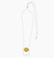 DNSK SQUARE TWO TONE ADJUSTABLE NECKLACE