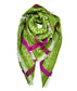 LARGE SQUARE PRINT SCARF - GREEN