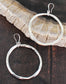 SILVER PLATED LARGE RING EARRINGS