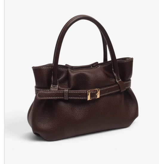 TOTE WITH LONG HANDLE - CHOCOLATE