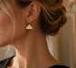 AURALINA BRASS FAN EARRINGS