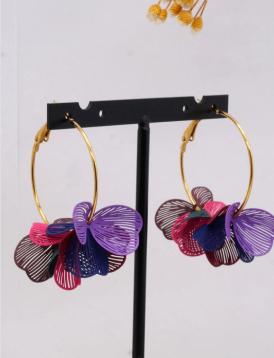 STATEMENT PETAL HOOPS - MULTI