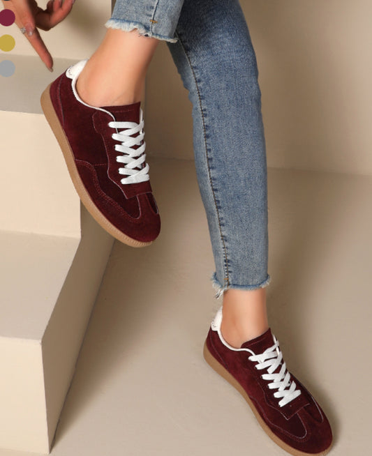 BURGUNDY SNEAKERS