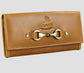 LEATHER SNAFFLE WALLET - TAN