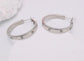 CRYSTAL HOOP - SILVER