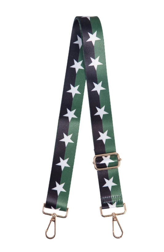 GREEN/NAVY STAR BAG STRAP