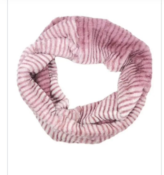 FAUX FUR SNOOD - PINK
