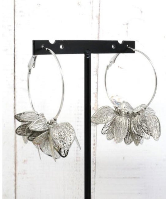 SILVER LEAF STATEMENT HOOPS