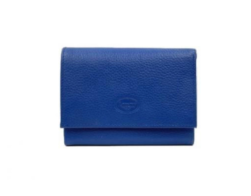 100% LEATHER WALLET - BLUE