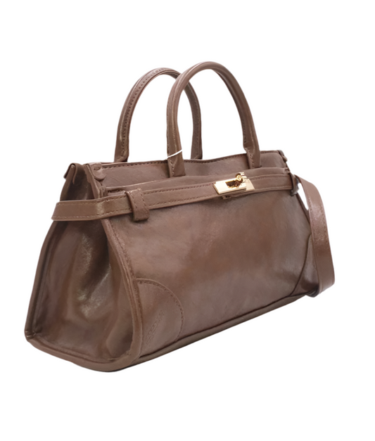 BELT DETAIL CROSSBODY - BROWN