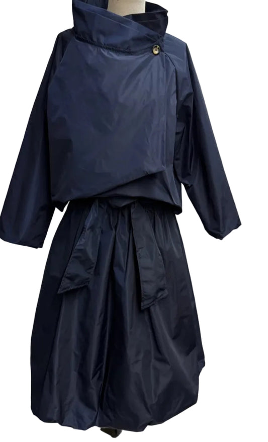 BELTED SKIRT- 8-14 - NAVY