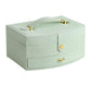 LARGE JEWELLERY BOX WITH DRAWER - GREEN