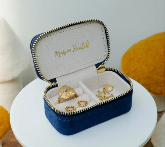 TRAVEL JEWELLERY CASE - NAVY