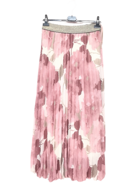 FLORAL PLEAT SKIRT - 10-16 - PINK