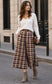 PLAID CROPPED PANTS - 10-16 - BURGUNDY