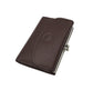 BROWN CLASP CLOSURE LEATHER WALLET