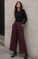 BUTTON HEM PALAZZO - 10-12 & 14-16 - BURGUNDY