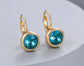 CRYSTAL DROP EARRINGS - TURQUOISE