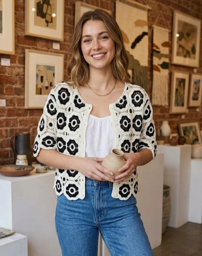 CROCHET CARDI - 8-14