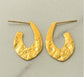 STAINLESS STEEL HAMMERED HOOP EARRINGS