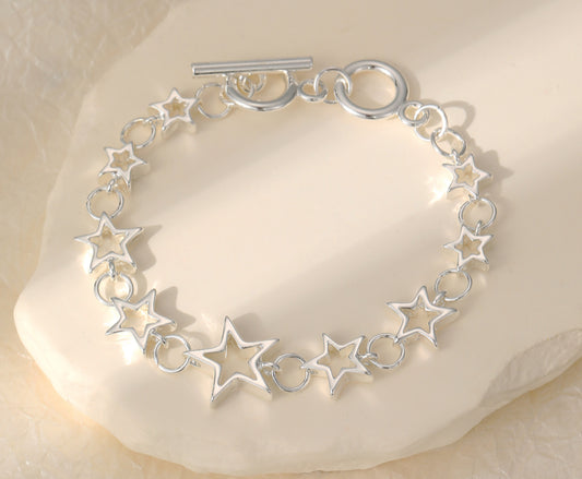 T-BAR STAR BRACELET - SILVER