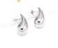 LARGE TEARDROP EARRINGS - SILVER