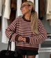 STRIPE KNIT - 10-16- BURGUNDY