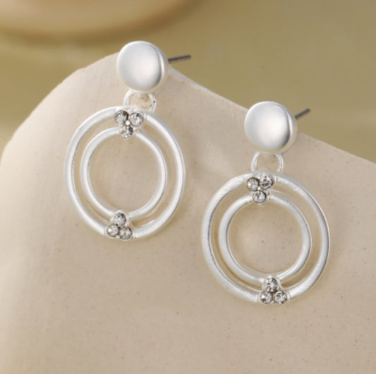 CRYSTAL DROP STUD EARRINGS