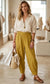 TULIP HEM PANTS - 10-14 - MUSTARD