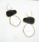 RESIN STATEMENT EARRINGS - BLACK