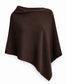 CASHMERE & MERINO WOOL PONCHO - BROWN