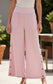 LINEN BUTTON PALAZZO - 10-16 - PINK