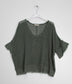 COTTON MESH TOP - 10-16 - KHAKI