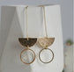 KAIKO - CIRCLE DROP BRASS EARRINGS