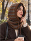 STRIPE KNIT HOOD