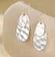 OVAL DROP EARRINGS- SILVER