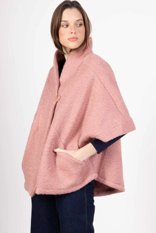 TEDDY BUTTON JACKET - 10-16 - PINK