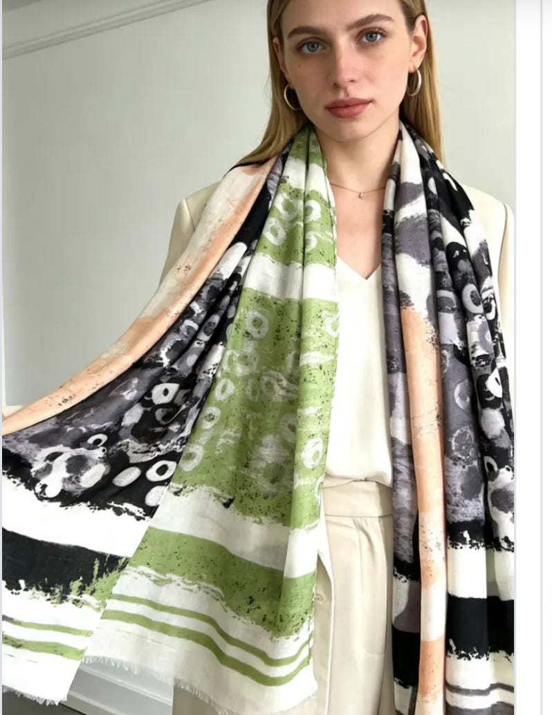 COTTON BLEND SCARF