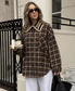 PLAID SHIRT WITH CROCHET DETAIL COLLAR - 10-16 - CHOCOLATE