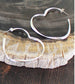 SILVER PLATED HAMMERED HEART EARRINGS