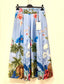 FLORAL PRINT COTTON SKIRT - 8-12/14 - BLUE