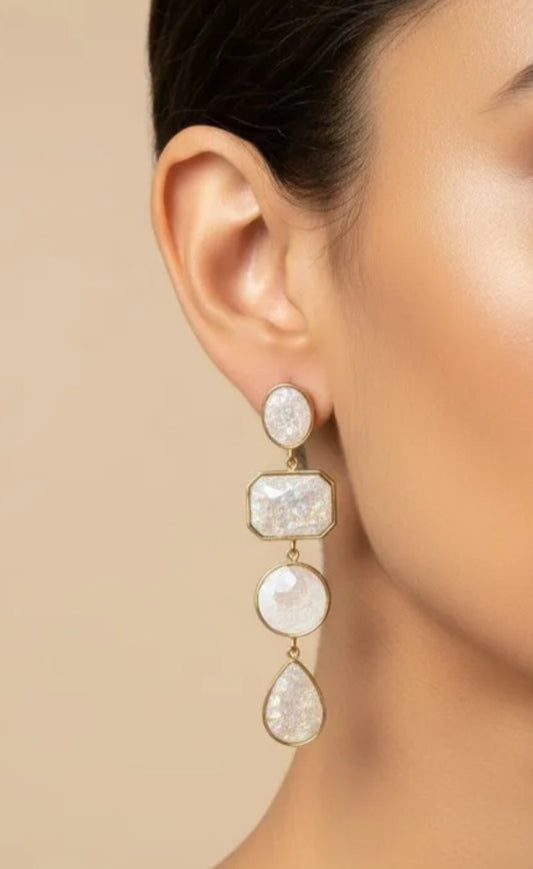 STONE DROP EARRINGS