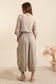 COTTON/LINEN BLEND SLOUCH POCKET PANTS - 10-16 - TAUPE