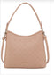 EMBOSSED DOUBLE STRAP BAG - BEIGE