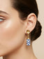 CERAMIC BEAD EARRINGS- BLUE