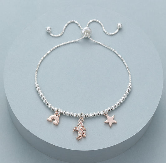 TOGGLE CHARM BRACELET - UNICORN/RAINBOW/STAR