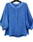 COTTON/LINEN BUTTON CARDI - 10-16 - BLUE