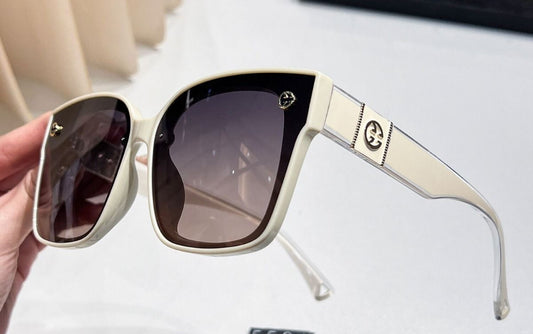 CREAM ‘G’ LOGO SUNGLASSES