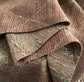 DOUBLE SIDED FRINGED CAMELIA SCARF - BROWN/GREEN