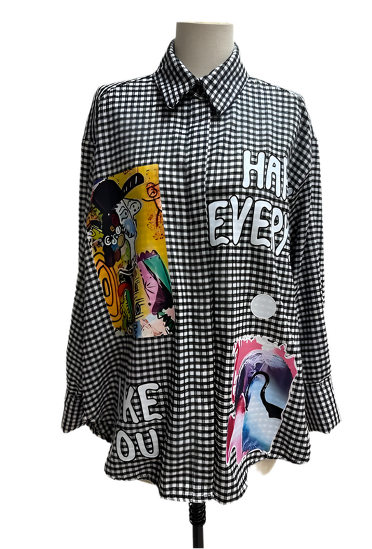 CHECK PRINT SHIRT - 10-16